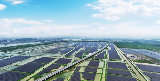 Centrale électrique à grande échelle (Hezhou Nord, Zhuhai, Chine)
